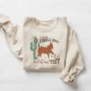 Vintage Jingle Horse Pick Up Your Feet Christmas Sweatshirt Warm Unique Xmas Gift