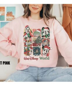 Vintage WDW Disneyworld Mickey and Friends Christmas Sweatshirt Lovely Unique Xmas Gift