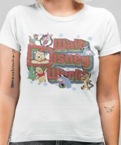 Walt Disney World Vintage Christmas Snow T-shirt Winnie The Pooh