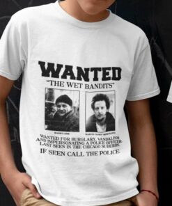 Wanted The Wet Bandits Home Alone Christmas White T-shirt Wanted The Wet Bandits Home Alone Christmas White T-shirt