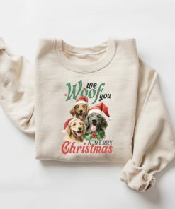 We Woof You A Merry Christmas Dogs Sweatshirt