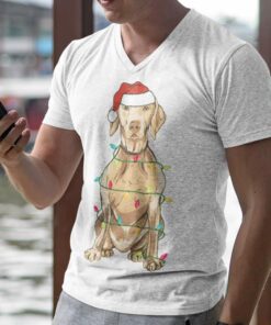 Weimaraner Christmas Light T-Shirt Weimaraner Christmas Light T-Shirt