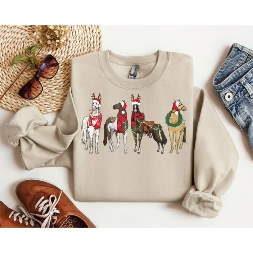 Western Horse Christmas Funny Sweatshirt Lovely Unique Xmas Gift