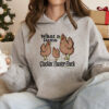What A Damn Cluckin Fluster Fluck Christmas Lights Sweatshirt Funny Unique Xmas Gift