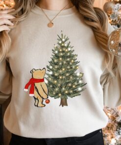 Winnie Disneyland Classic Pooh Tree Christmas Sweatshirt Winnie Disneyland Classic Pooh Tree Christmas Sweatshirt