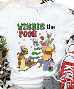 Winnie The Pooh Christmas White Tee Winnie The Pooh Christmas White Tee