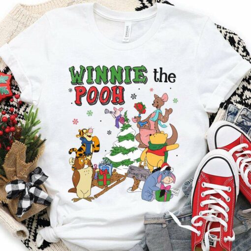 Winnie The Pooh Christmas White Tee