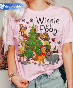 Winnie The Pooh and Friends Christmas Decoration T-Shirt Disney Winnie The Pooh and Friends Christmas Decoration T-Shirt Disney