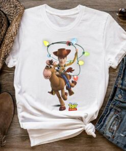 Woody Bullseye Christmas Lights T-Shirt Toy Story Woody Bullseye Christmas Lights T-Shirt Toy Story