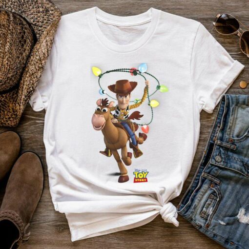 Woody Bullseye Christmas Lights T-Shirt Toy Story