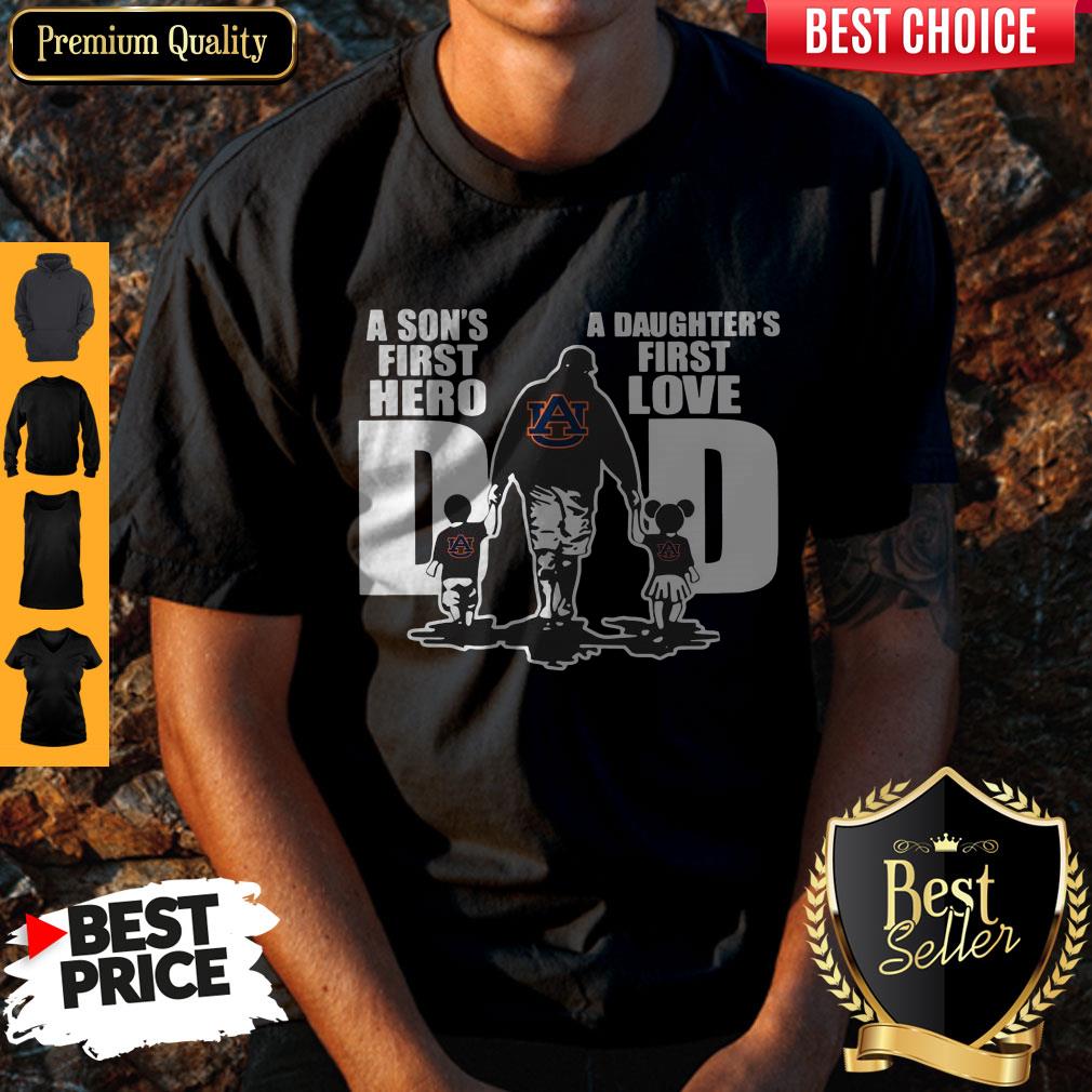 Auburn Tigers Dad A Son’s First Hero And A Daughter’s First Love Shirt Auburn Tigers Dad A Son’s First Hero And A Daughter’s First Love Shirt