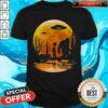Awesome Bigfoot And Alien Under The Moon Shirt