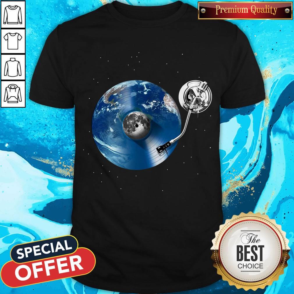 Awesome Disc Jockey Vinyl Earth Shirt Awesome Disc Jockey Vinyl Earth Shirt