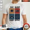 Awesome Eat Sleep Game Repeat Vintage Shirt