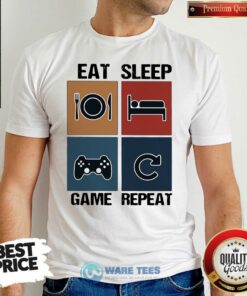 Awesome Eat Sleep Game Repeat Vintage Shirt