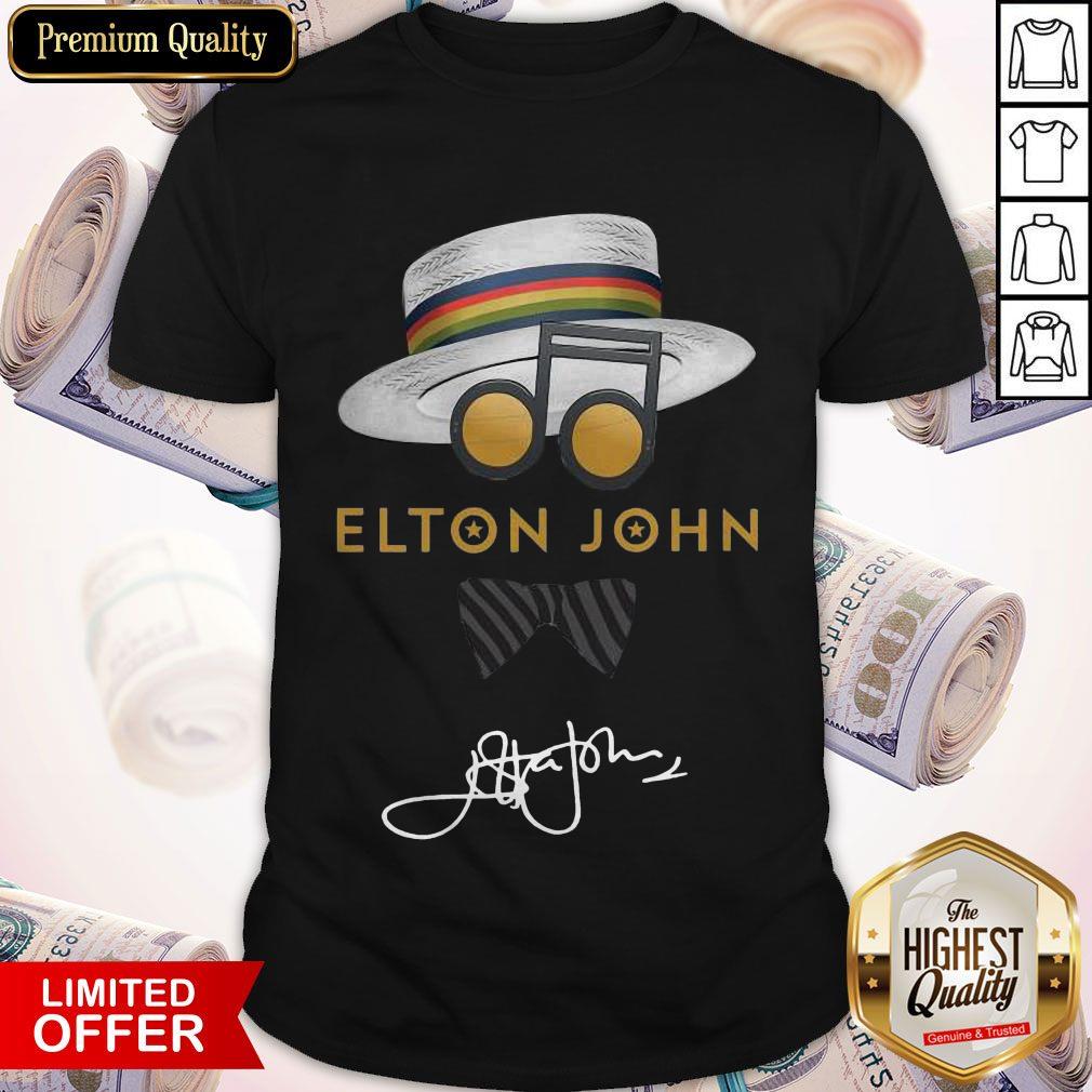 Awesome Elton John Hat Signature Shirt Awesome Elton John Hat Signature Shirt
