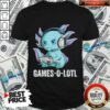 Axolotl Fish Playing Video Game Games-O-Lot Shirt