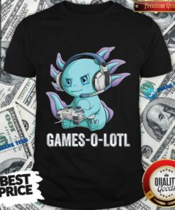Axolotl Fish Playing Video Game Games-O-Lot Shirt