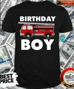 Birthday Boy 6 Fire Truck Shirt