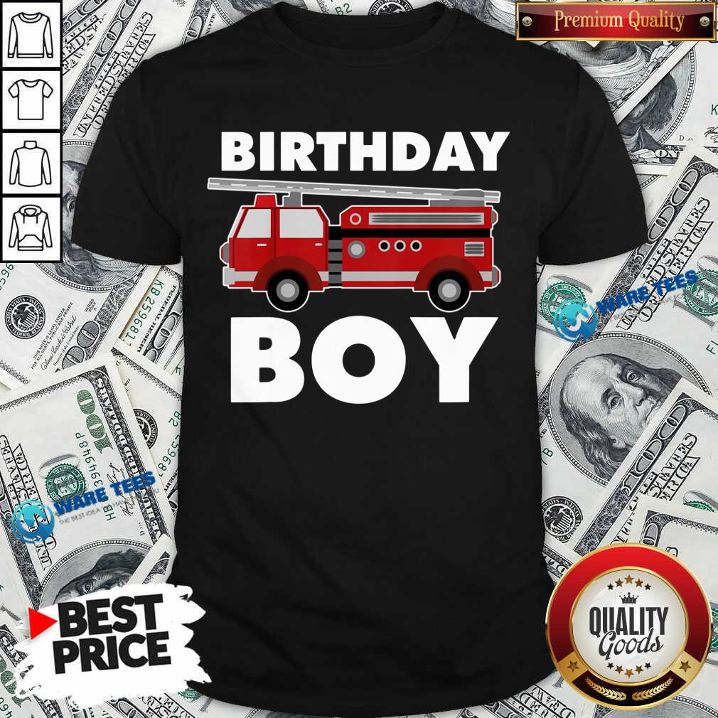 Birthday Boy 6 Fire Truck Shirt Birthday Boy 6 Fire Truck Shirt