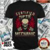 Certified Zip Tie Mechanic Skull Shirt
