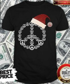 Cute Santa Hat Peace Merry Christmas Shirt