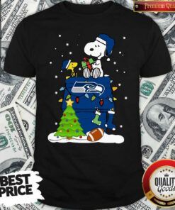 Cute Snoopy Merry Christmas NFL Seahawks Unisex T-Shirt – Waretees