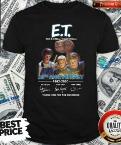 Funny Et The Extra Terrestrial 38th Anniversary 1982 2020 Thank You For The Memories Signatures Shirt