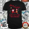 Funny Merry Christmas Peace Love And Line Dancing Shirt