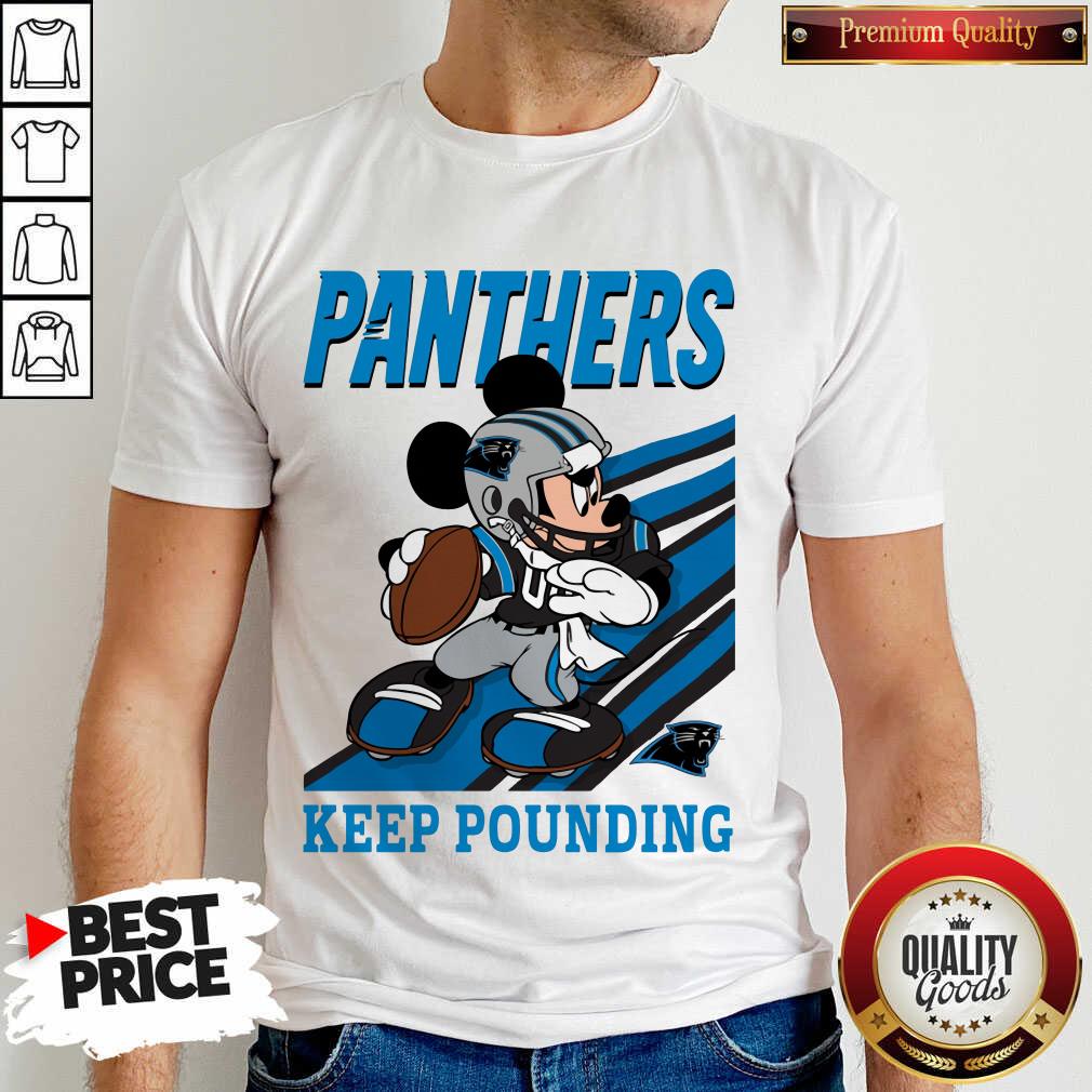 Funny Mickey Mouse Carolina Panthers Keep Pounding Shirt Funny Mickey Mouse Carolina Panthers Keep Pounding Shirt