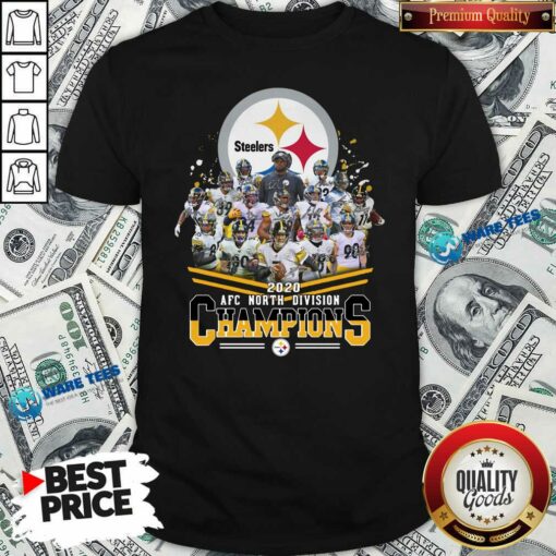 Funny Pittsburgh Steelers 2020 Afc North Division Champions Signatures Tee Shirt