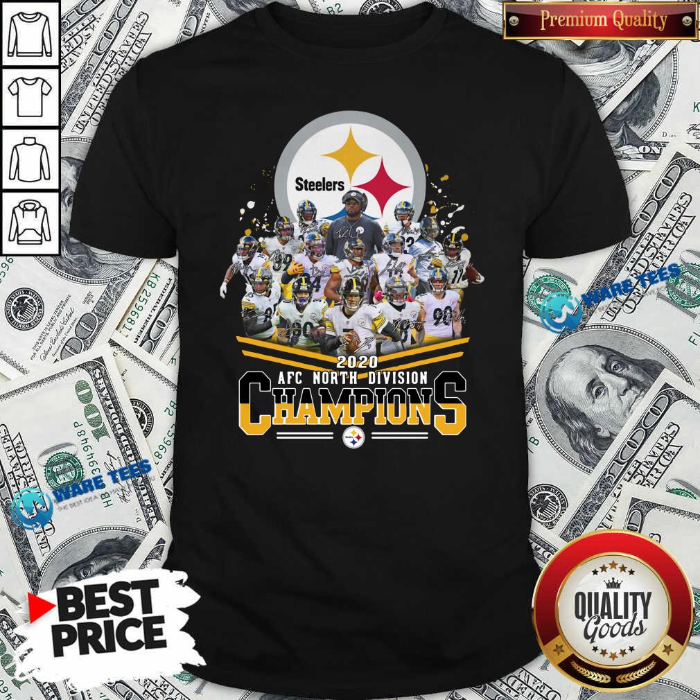 Funny Pittsburgh Steelers 2020 Afc North Division Champions Signatures Tee Shirt Funny Pittsburgh Steelers 2020 Afc North Division Champions Signatures Tee Shirt