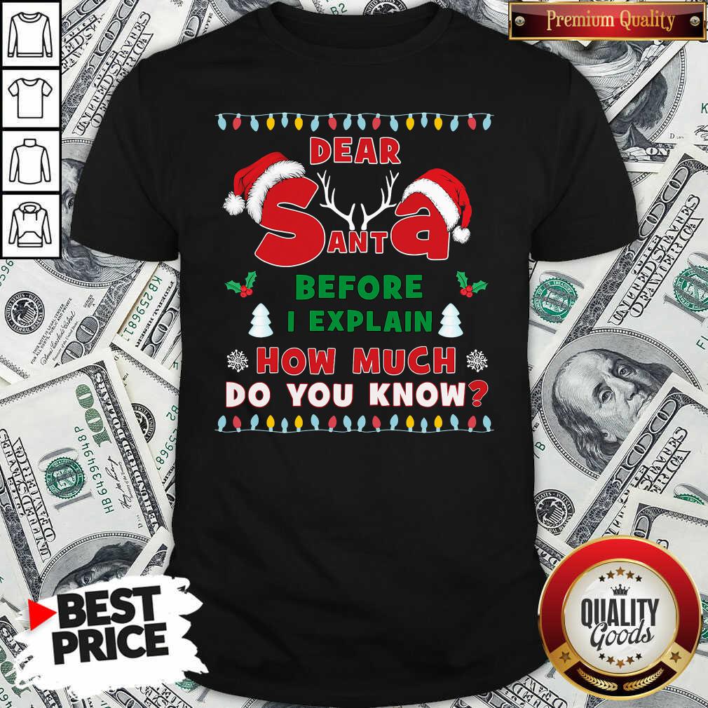 Good Dear Santa Before I Explain How Much Do You Know Christmas Shirt - Waretees Good Dear Santa Before I Explain How Much Do You Know Christmas Shirt - Waretees