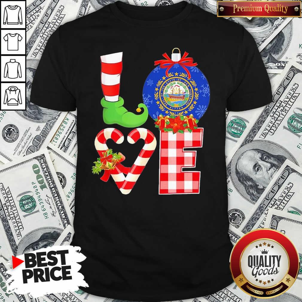 Good Elf Love Seal Of The State Of Hampshire 1776 Christmas Shirt - Waretees Good Elf Love Seal Of The State Of Hampshire 1776 Christmas Shirt - Waretees
