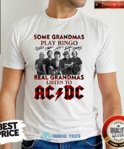 Good Plaid Some Grandmas Play Bingo Real Grandmas Listen To ACDC Signature Shirt