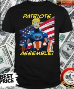 Happy Patriots Assemble Donald Trump Maga American Flag Shirt – Waretees