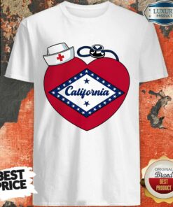 Heart Nurse Medical Stethoscope California Shirt