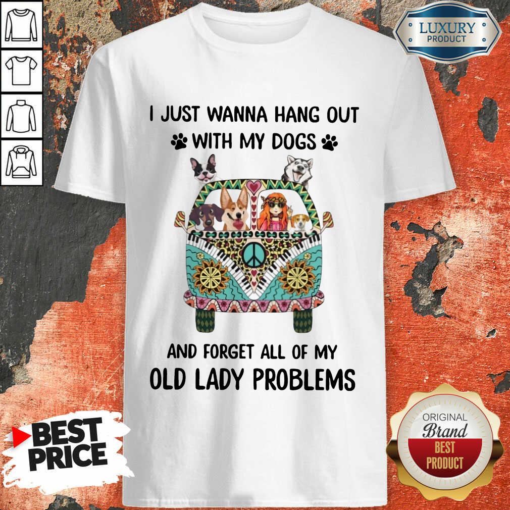 I Just Wanna Hang Out With My Dogs And Forget All Of My Old Lady Problems Shirt I Just Wanna Hang Out With My Dogs And Forget All Of My Old Lady Problems Shirt