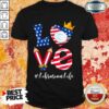 Love American Flag Librarian Life Shirt