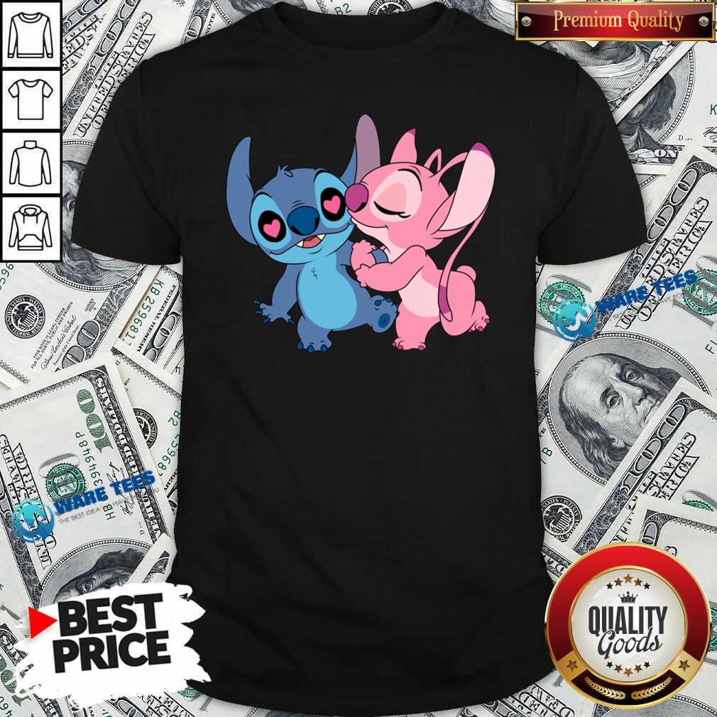 Nice Couple Stitch Angel Love Shirt Nice Couple Stitch Angel Love Shirt