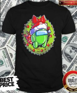 Nice Green Among Us Hat Santa Happy Merry Christmas Shirt – Waretees
