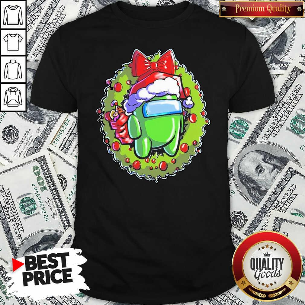 Nice Green Among Us Hat Santa Happy Merry Christmas Shirt - Waretees Nice Green Among Us Hat Santa Happy Merry Christmas Shirt - Waretees