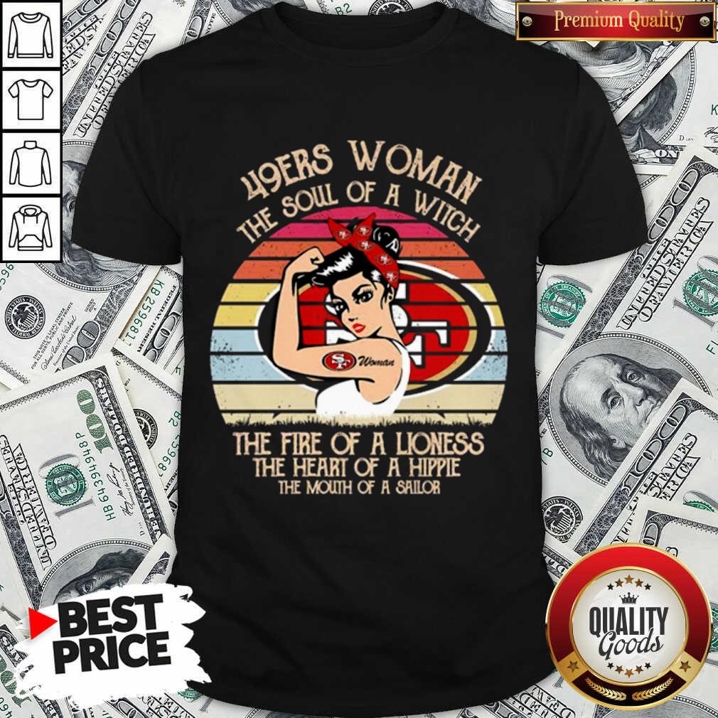 Nice San Francisco 49ers Woman The Soul Of A Witch Lioness Vintage Shirt Nice San Francisco 49ers Woman The Soul Of A Witch Lioness Vintage Shirt