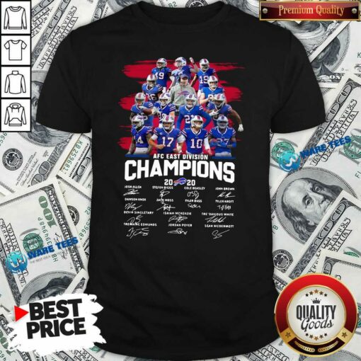 Official Buffalo Bills AFC East Division Champions Signatures Shirt