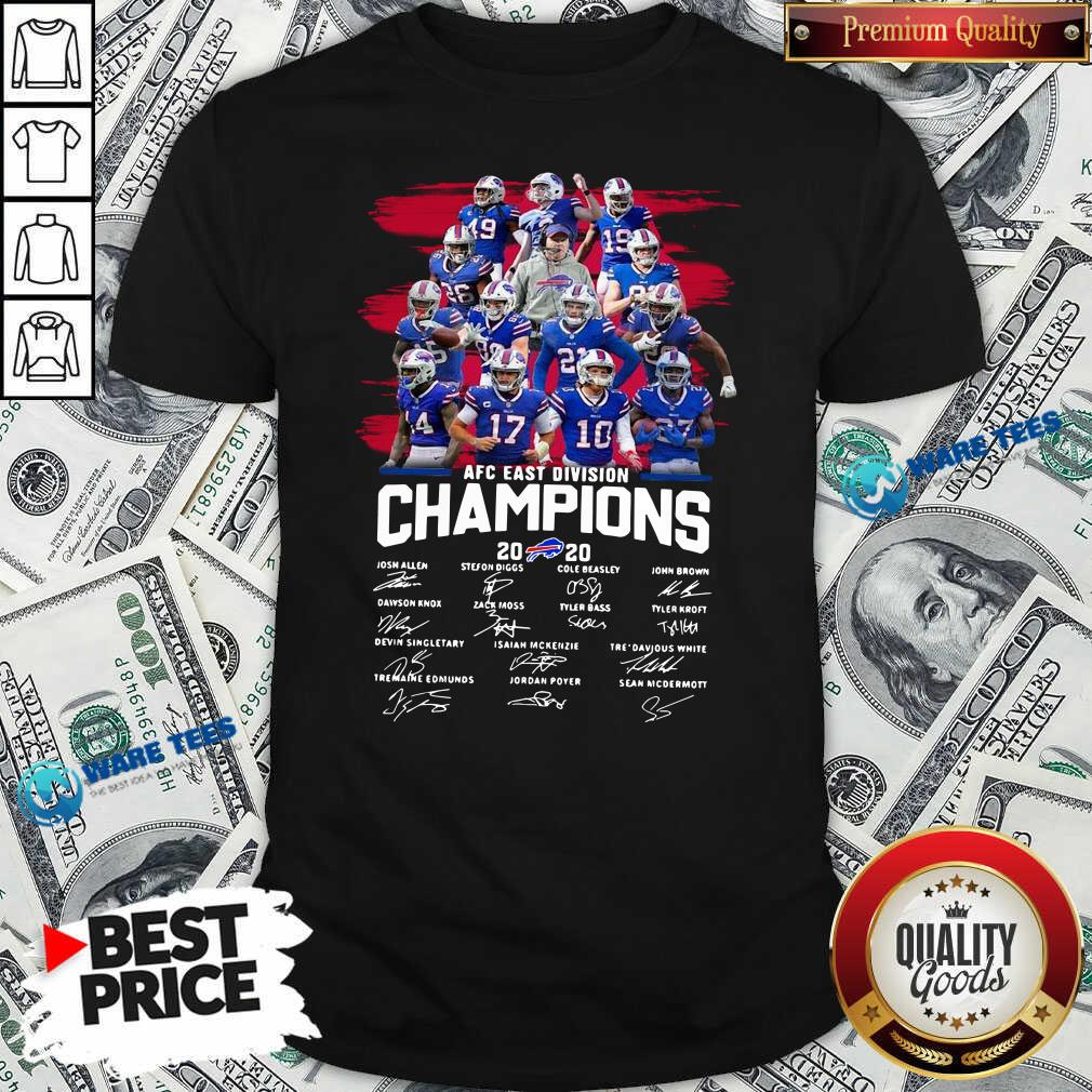 Official Buffalo Bills AFC East Division Champions Signatures Shirt Official Buffalo Bills AFC East Division Champions Signatures Shirt