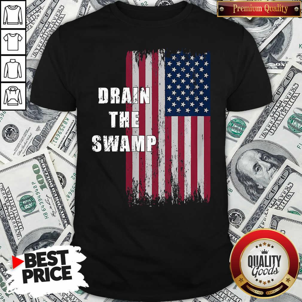 Official Drain The Swamp President Donald Trump Usa Flag Shirt - Waretees Official Drain The Swamp President Donald Trump Usa Flag Shirt - Waretees