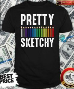 Official Sketchy Color Pencils Painter Artist Shirt
