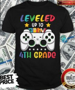 Original Game Console Leveled Up To 4th Grade Shirt