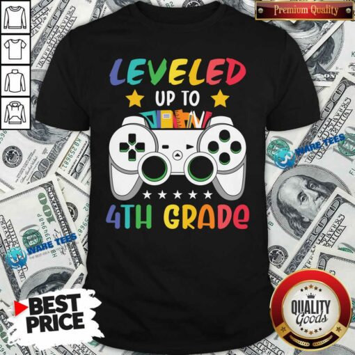 Original Game Console Leveled Up To 4th Grade Shirt