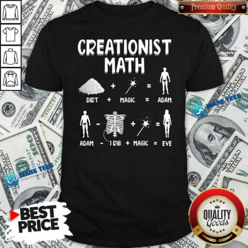 Perfect Creationist Math Dirth Plus Magic Equal Adam Shirt